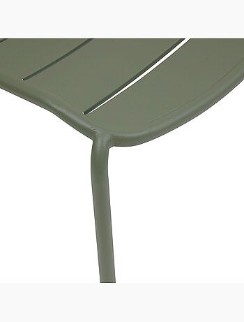 Chaise de jardin empilable en acier à lattes ALEGORIA