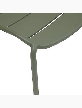 Chaise de jardin empilable en acier à lattes ALEGORIA