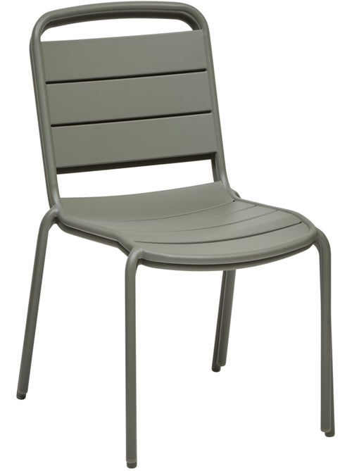 Chaise de jardin empilable en acier à lattes ALEGORIA - Kiabi Chaise de jardin empilable en acier à lattes ALEGORIA - Kiabi