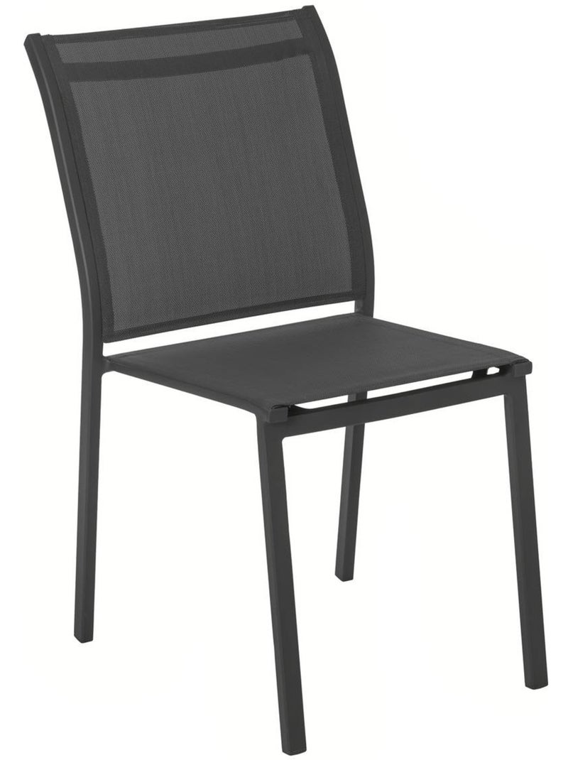 Chaise de jardin empilable en aluminium ESSENTIA gris anthracite - Kiabi
