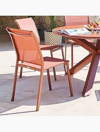 Chaise de jardin empilable en aluminium ESSENTIA