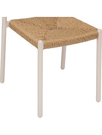 Chaise de jardin empilable en aluminium et résine tressée WISTTY
