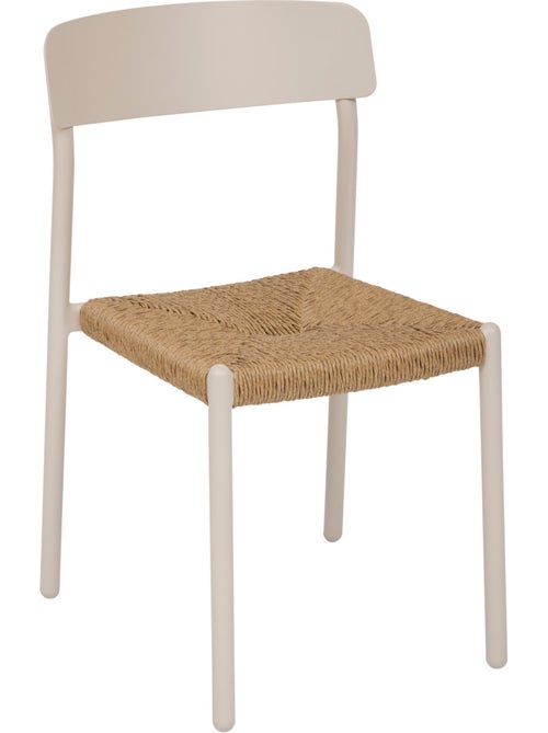 Chaise de jardin empilable en aluminium et résine tressée WISTTY - Kiabi