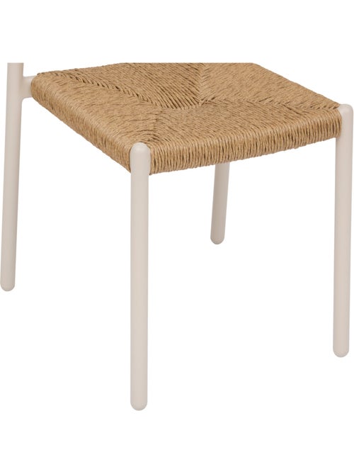 Chaise de jardin empilable en aluminium et résine tressée WISTTY - Kiabi