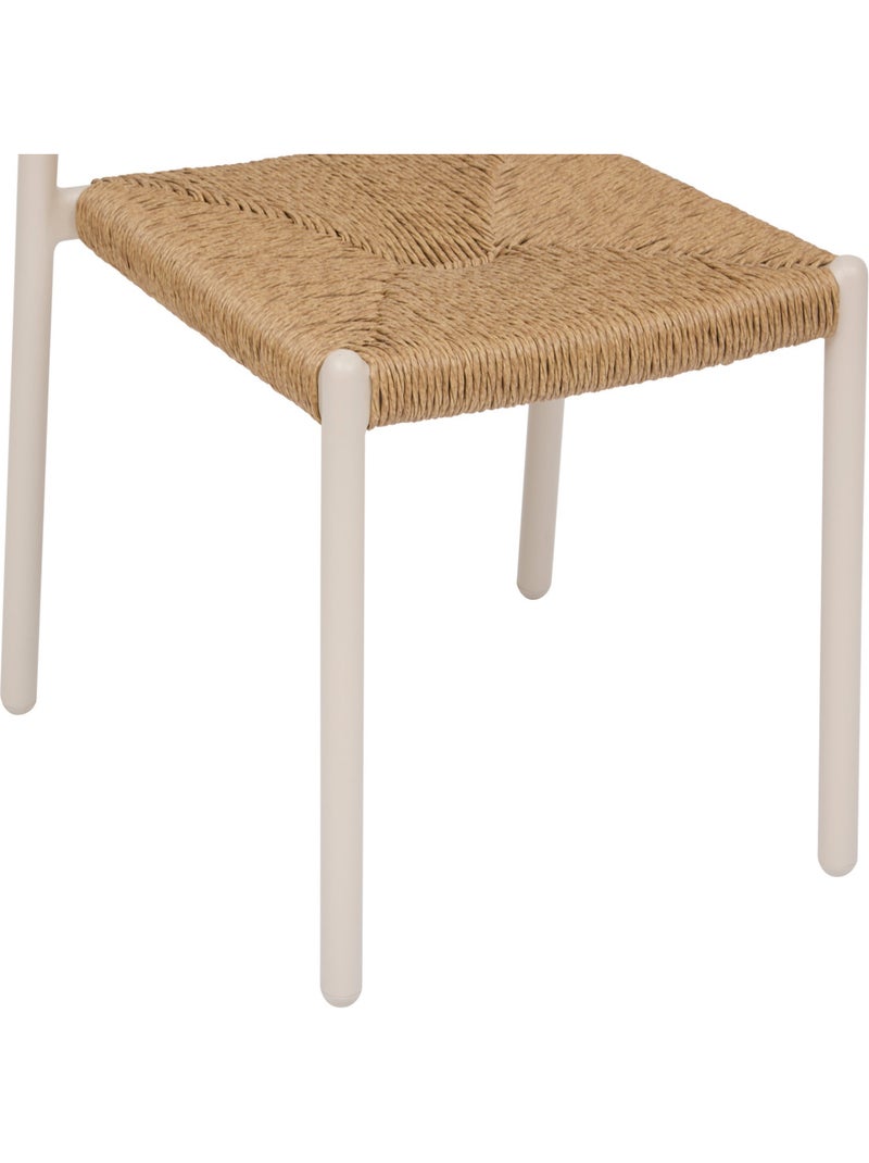 Chaise de jardin empilable en aluminium et résine tressée WISTTY Beige argile - Kiabi