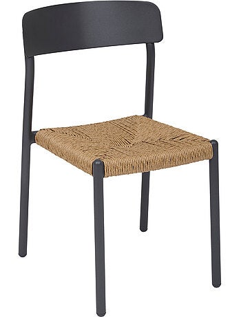 Chaise de jardin empilable en aluminium et résine tressée WISTTY