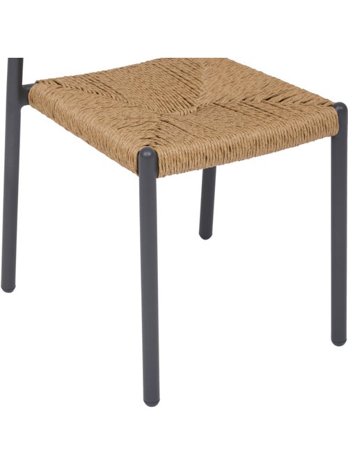 Chaise de jardin empilable en aluminium et résine tressée WISTTY - Kiabi
