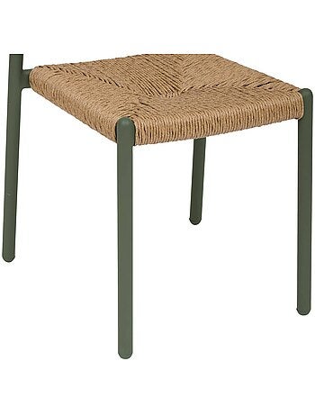 Chaise de jardin empilable en aluminium et résine tressée WISTTY