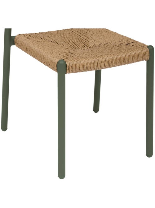 Chaise de jardin empilable en aluminium et résine tressée WISTTY - Kiabi