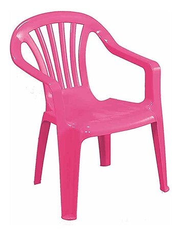 Chaise de jardin empilable pour enfants rose
