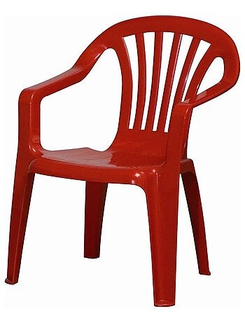 Chaise de jardin empilable pour enfants rouge