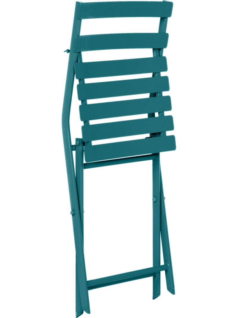 Chaise de jardin pliante en acier GREENSBORO Bleu canard - Kiabi