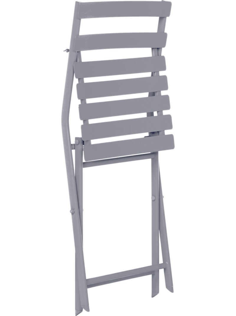 Chaise de jardin pliante en acier GREENSBORO Gris - Kiabi