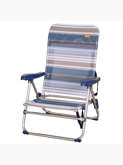 Chaise de plage basse avec dossier réglable 5 positions aktive - Kiabi Chaise de plage basse avec dossier réglable 5 positions aktive - Kiabi