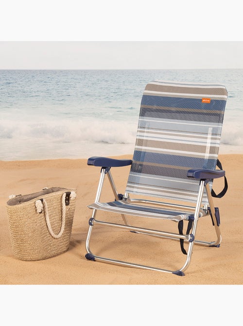 Chaise de plage basse avec dossier réglable 5 positions aktive - Kiabi Chaise de plage basse avec dossier réglable 5 positions aktive - Kiabi