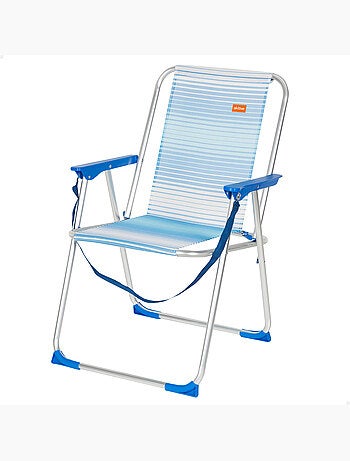 Chaise de plage haute, dossier haut et poignée intégrée, aktive