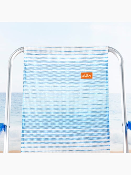 Chaise de plage haute, dossier haut et poignée intégrée, aktive - Kiabi