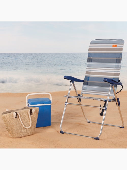 Chaise de plage pliante haute, 5 positions aktive - Kiabi Chaise de plage pliante haute, 5 positions aktive - Kiabi