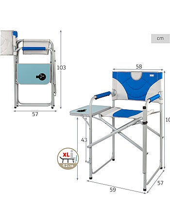 Chaise de réalisateur pliante hauteur xl aktive