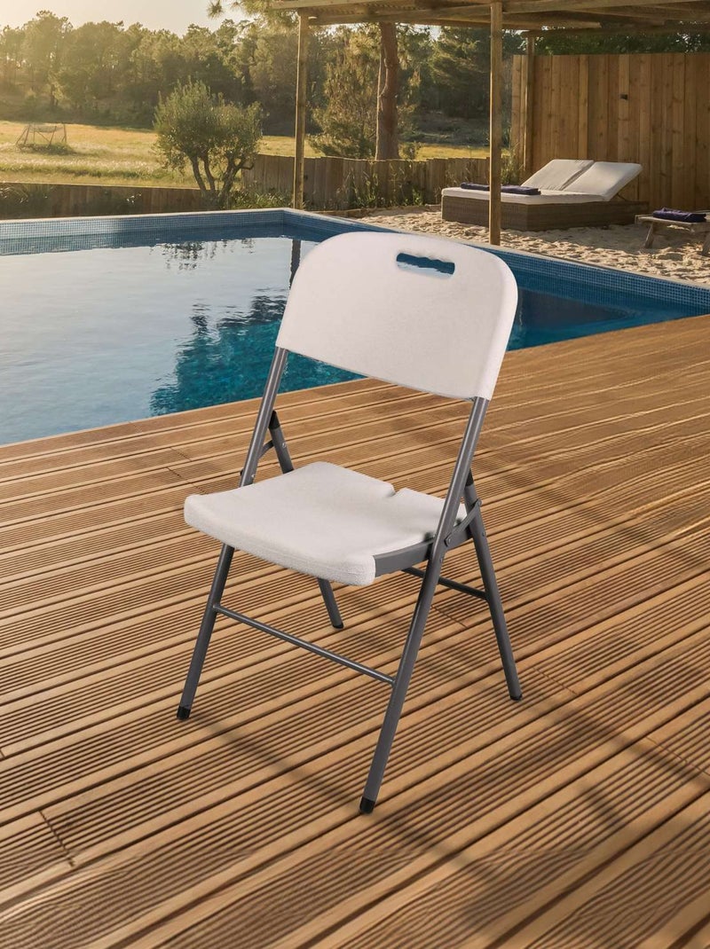 Chaise de réception pliable en polyéthylène Blanc - Kiabi