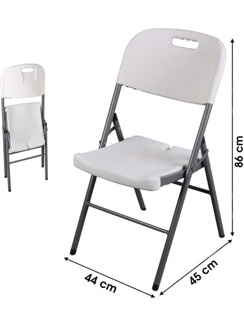 Chaise de réception pliable en polyéthylène - Kiabi
