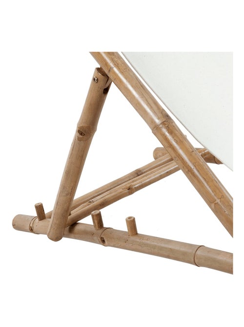 Chaise de terrasse en bambou et toile - Kiabi