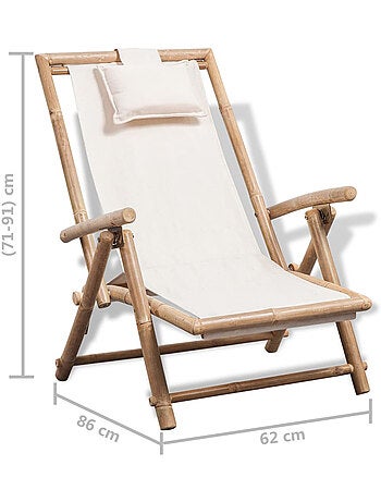 Chaise d'extérieur en bambou
