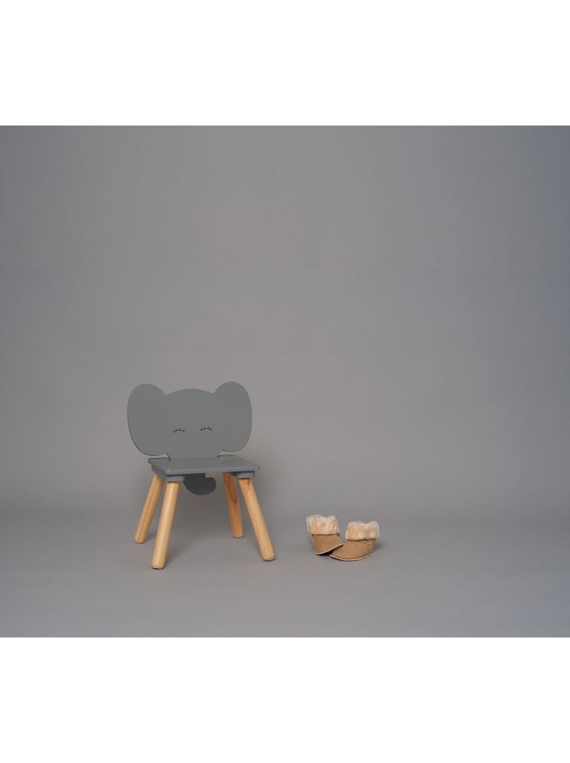 Chaise éléphant en bois Gris - Kiabi