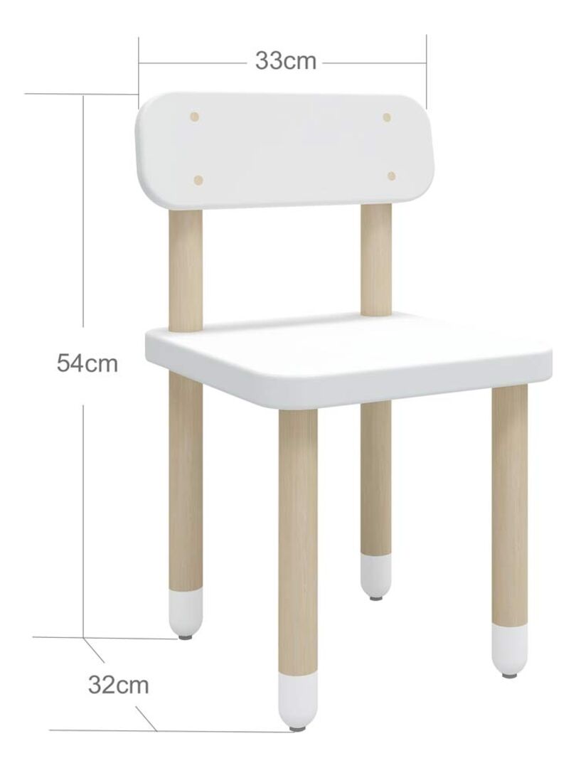 Chaise pour enfant blanche en bois