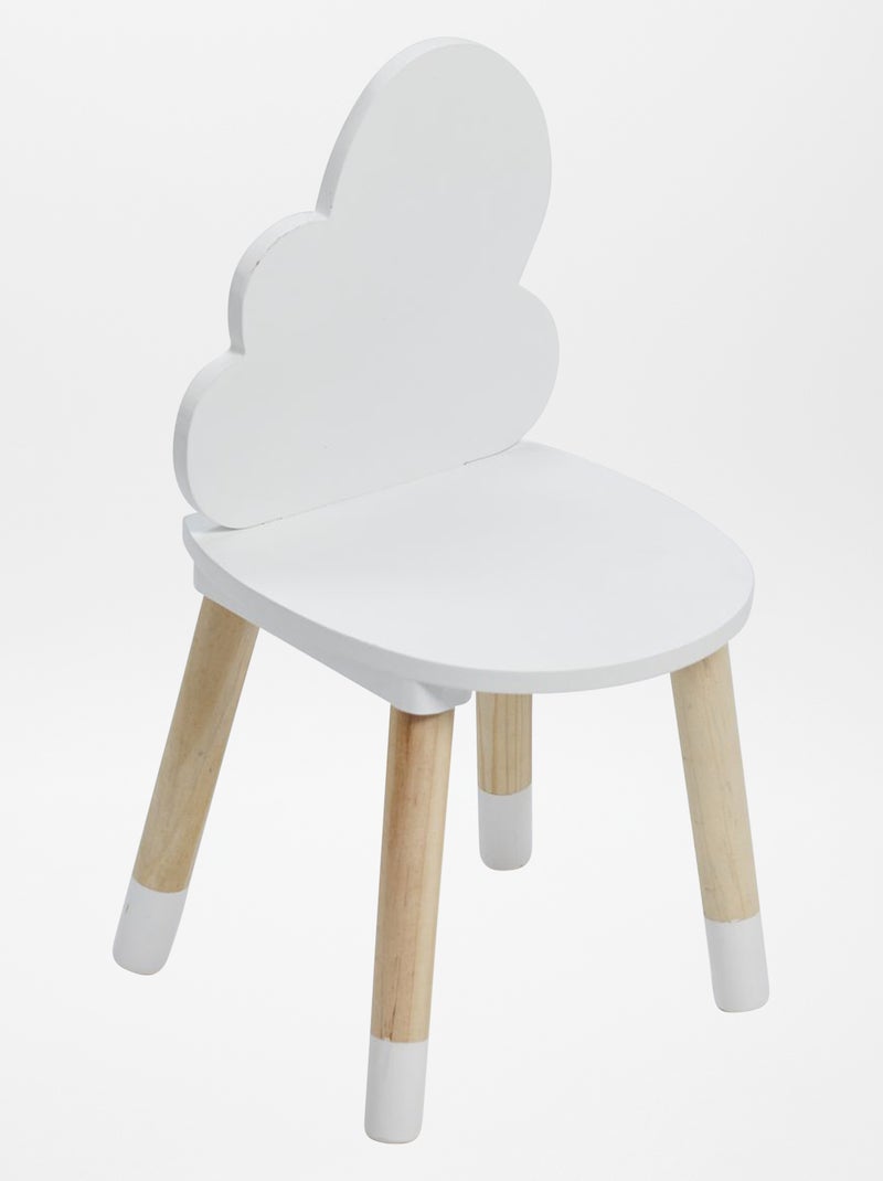 Chaise en bois en forme de nuage Blanc - Kiabi