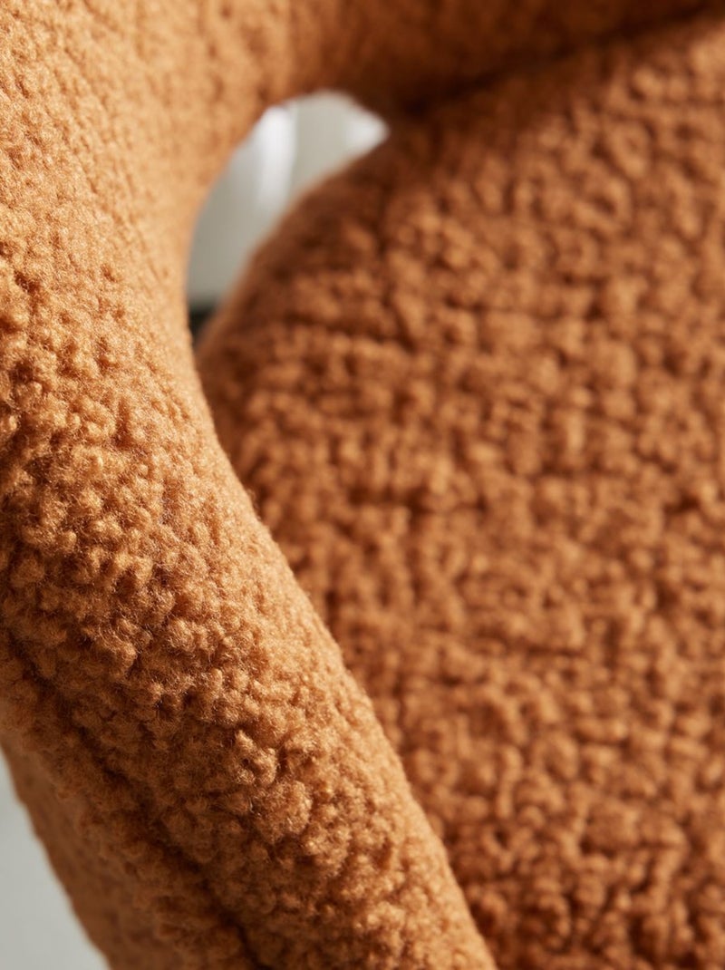 Chaise en bouclette MATCHA Marron - Kiabi