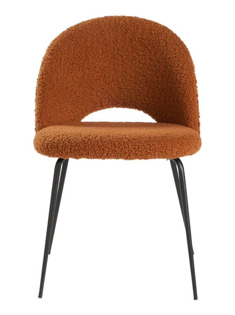 Chaise en bouclette MATCHA Marron - Kiabi