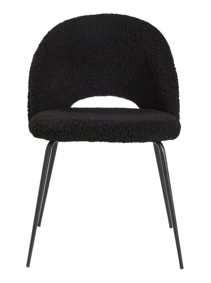 Chaise en bouclette MATCHA Noir - Kiabi