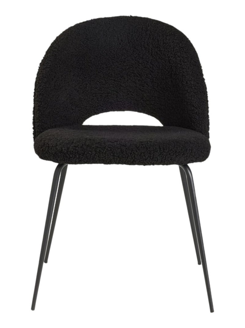 Chaise en bouclette MATCHA Noir - Kiabi