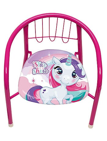 Chaise en métal - Licorne