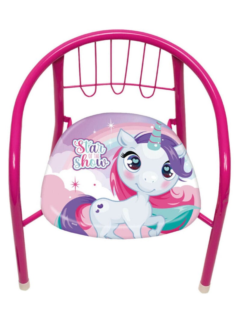 Chaise en métal - Licorne Multicolore - Kiabi