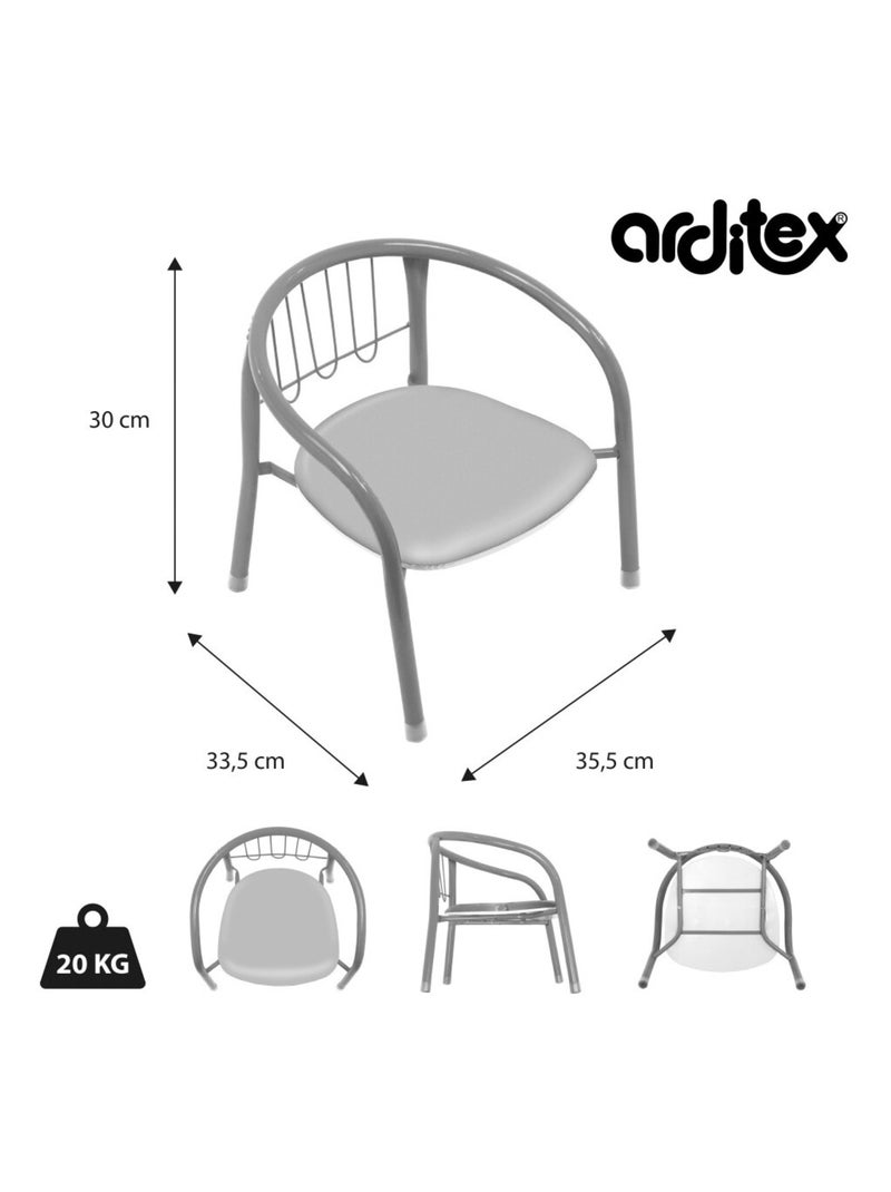 Chaise en métal 35.5x30x33.5cm - Pat Patrouille Rouge - Kiabi