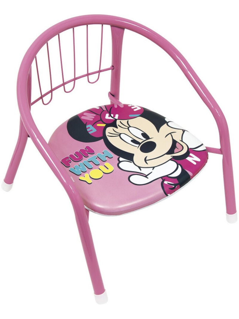 Chaise en métal Minnie Mouse Rose - Kiabi