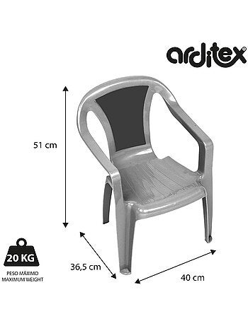 Chaise en plastique 36.5x40x51 cm - Mickey Mouse