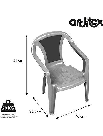 Chaise en plastique 36.5x40x51cm - Licorne