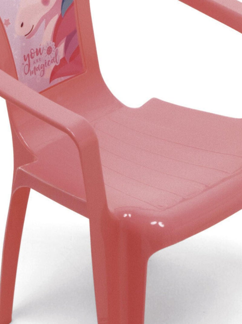 Chaise en plastique 36.5x40x51cm - Licorne Rose - Kiabi