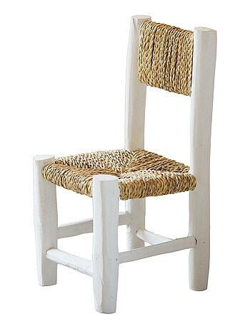 Chaise enfant bois blanc et doum