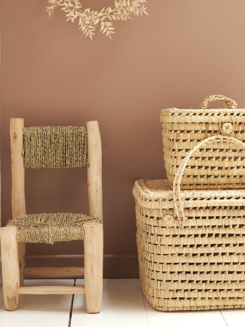 Chaise enfant bois de laurier et doum Bois naturel - Kiabi