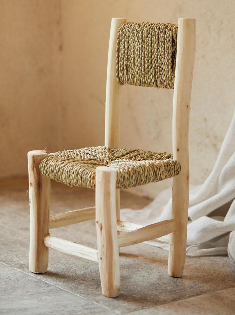 Chaise enfant bois de laurier et doum Bois naturel - Kiabi