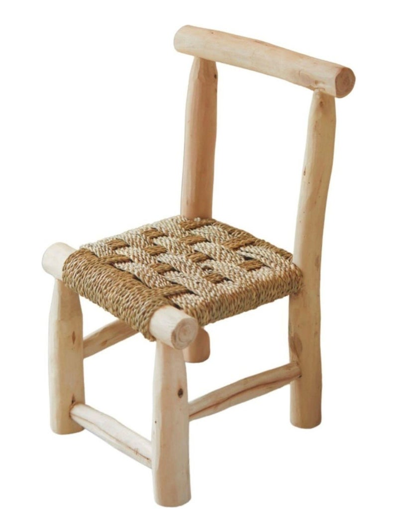 Chaise enfant bois Japandi Beige clair - Kiabi
