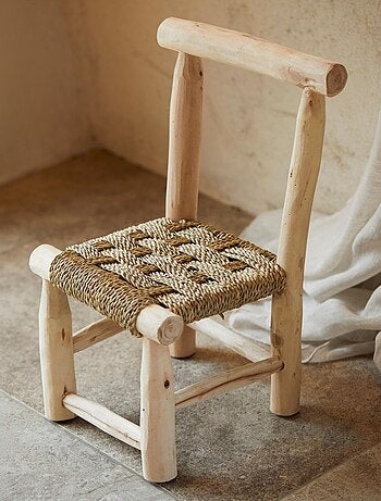 Chaise enfant bois Japandi