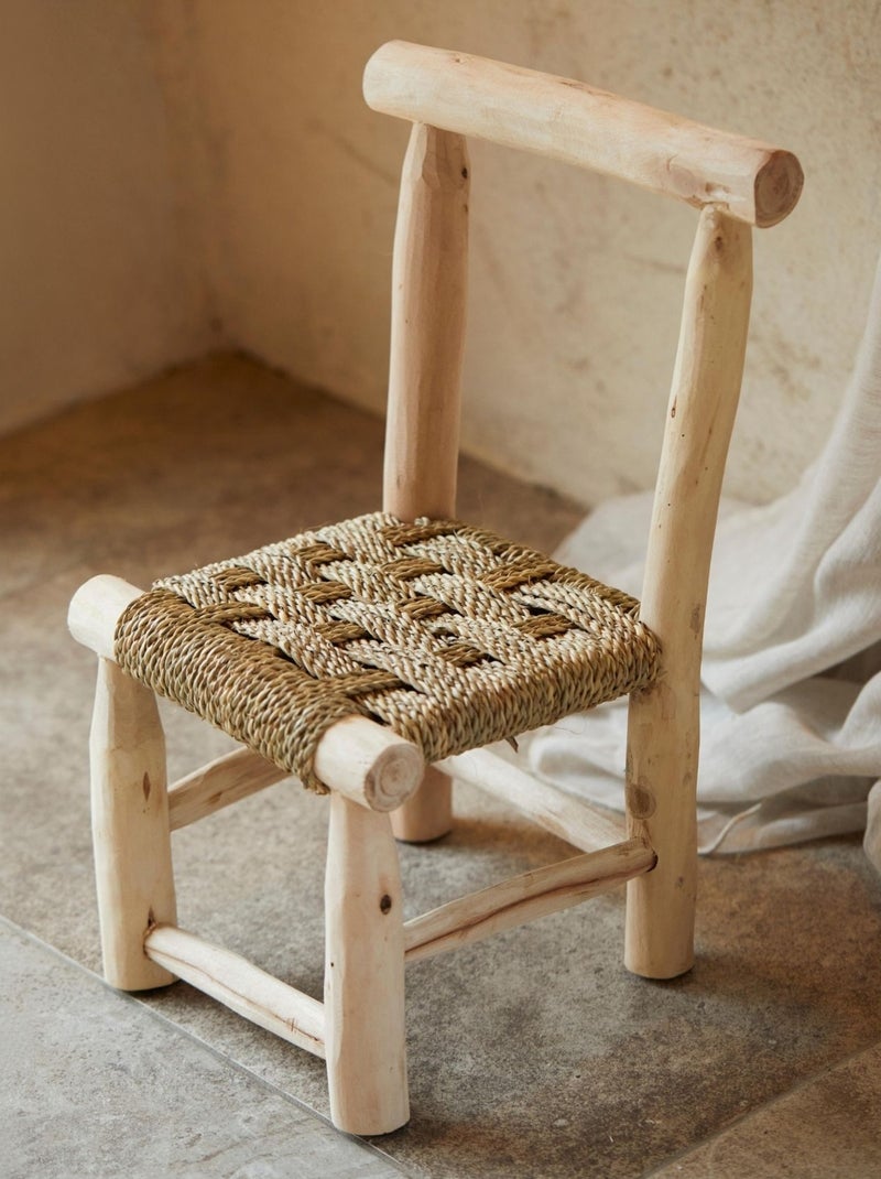 Chaise enfant bois Japandi Bois naturel - Kiabi