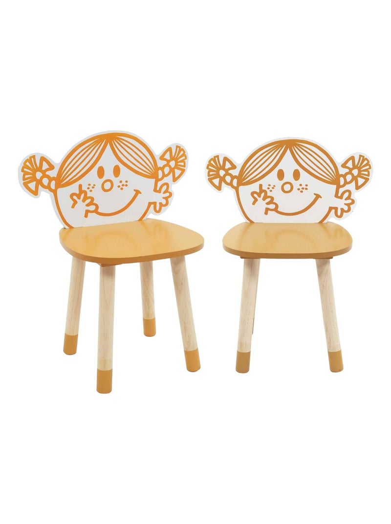 Chaise enfant collection Monsieur/Madame - Madame Bonheur (lot de 2) Audrey Orange - Kiabi