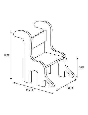 Chaise enfant dino