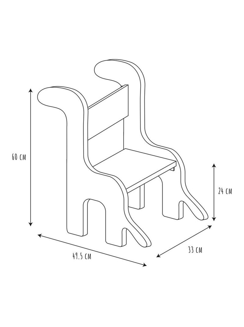 Chaise enfant dino Gris - Kiabi